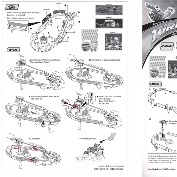 Dreamworks Turbo Shell Racer Speedway Track Set, RARE Set - Picture 9 of 13